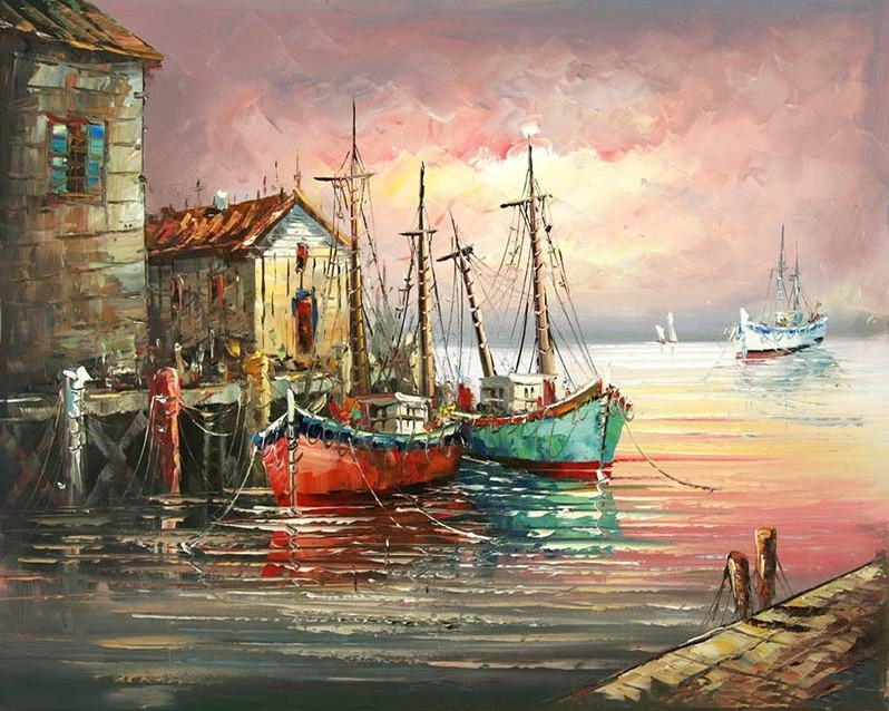 Gaira® Malování podle čísel Plachetnice v přístavu M1484